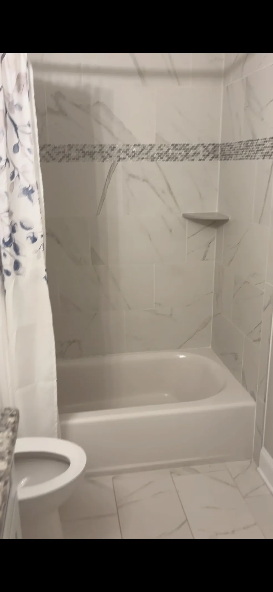 Marble shower & tub