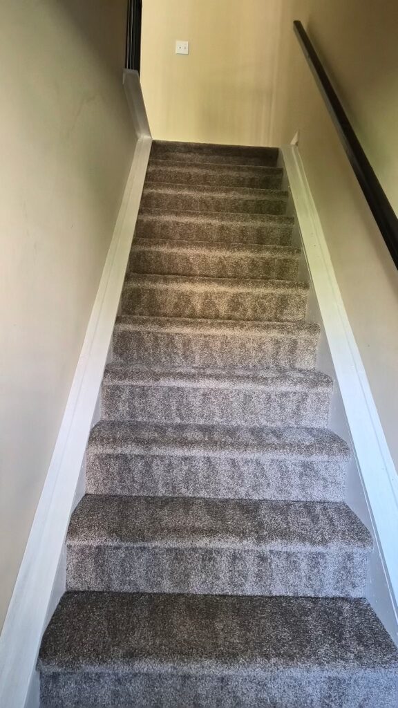 Carpeted stairs deep clean