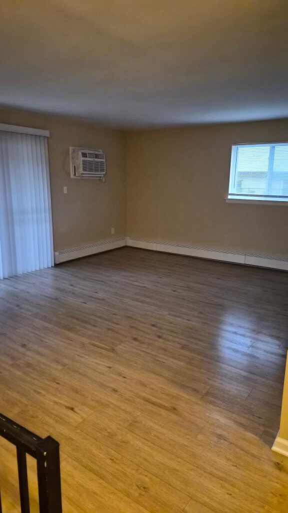 Polished hardwood living room